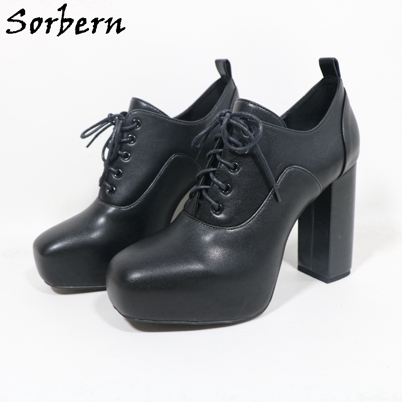Pump Heel Block - Sorbern للجنسين نمط حذاء بكعب المرأة