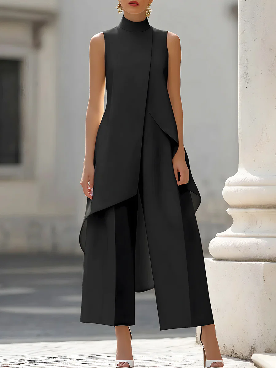 Formal Wear Women Us - بدلة نسائية بدون أكمام ذات ياقة