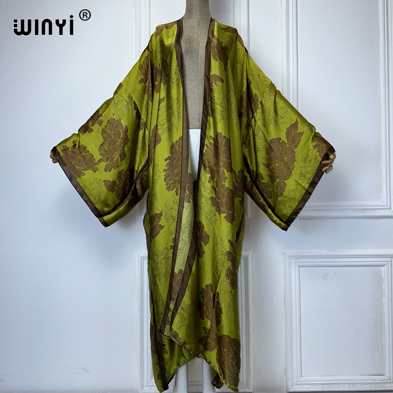 Young Women'S Formal Wear - WINYI أفريقيا بوهو طباعة كيمونو فساتين
