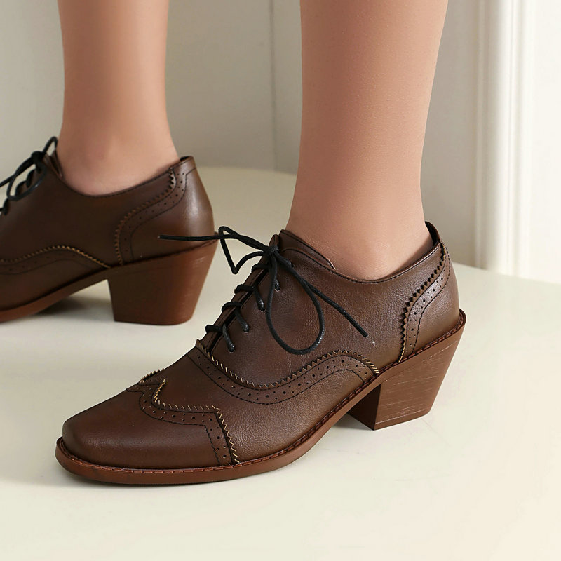 أحذية أكسفورد نسائية ذات مقدمة - مراجعة Pump Heel Block وسعره