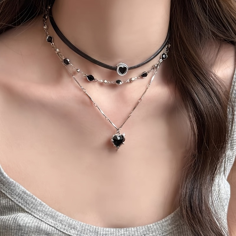 قلادة قلبية متعددة الطبقات بتص - مراجعة Formal Wear Jewelry For Women وسعره