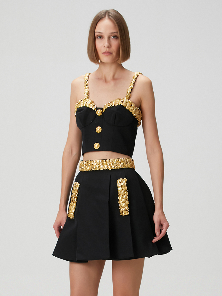 طقم فستان أسود مكون من قطعتين  - مراجعة Women Luxury Formal Wear وسعره