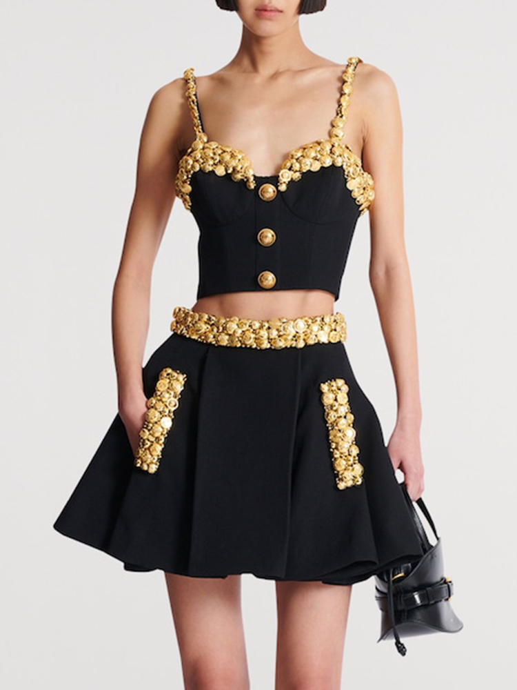 طقم فستان أسود مكون من قطعتين  - مراجعة Women Luxury Formal Wear وسعره