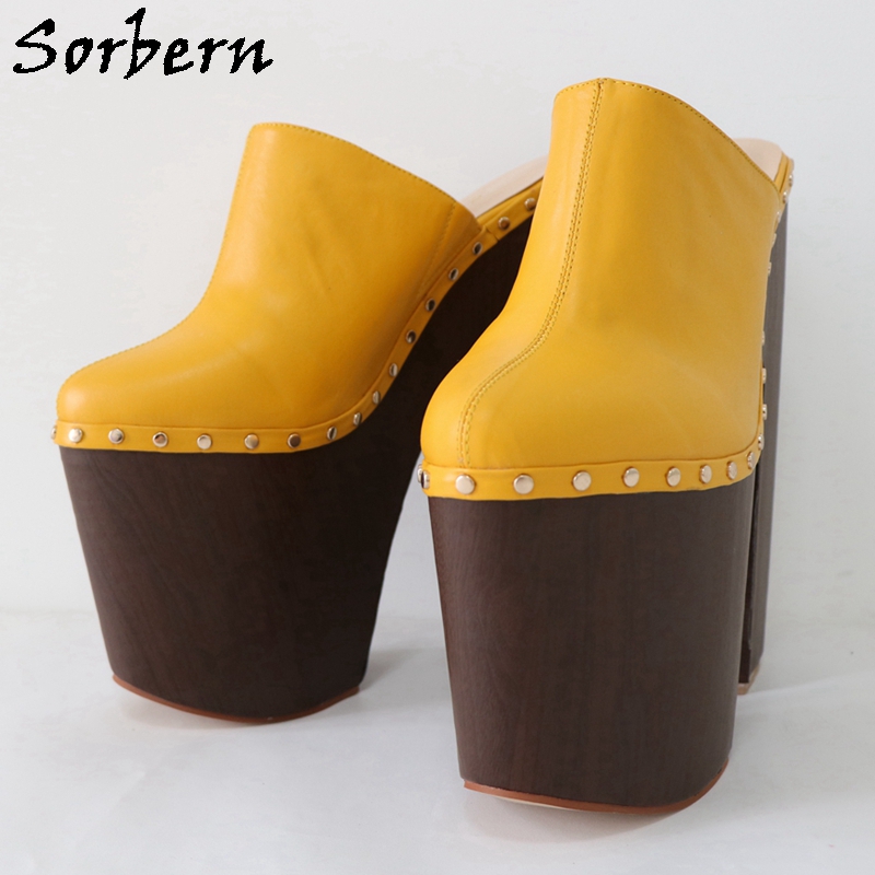 Sorbern الزنجبيل الأصفر حذاء ب - مراجعة Pump Heel Block وسعره