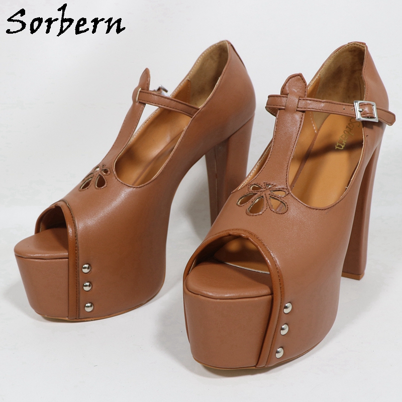 Sorbern براون ماتي النساء حذاء - مراجعة Pump Heel Block وسعره
