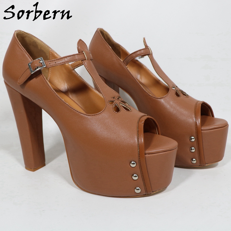 Sorbern براون ماتي النساء حذاء - مراجعة Pump Heel Block وسعره