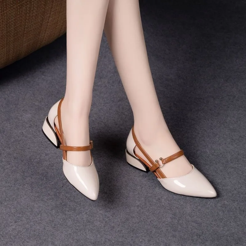 أحذية نسائية بلونين مع كعب مرب - مراجعة Pump Heel Block وسعره